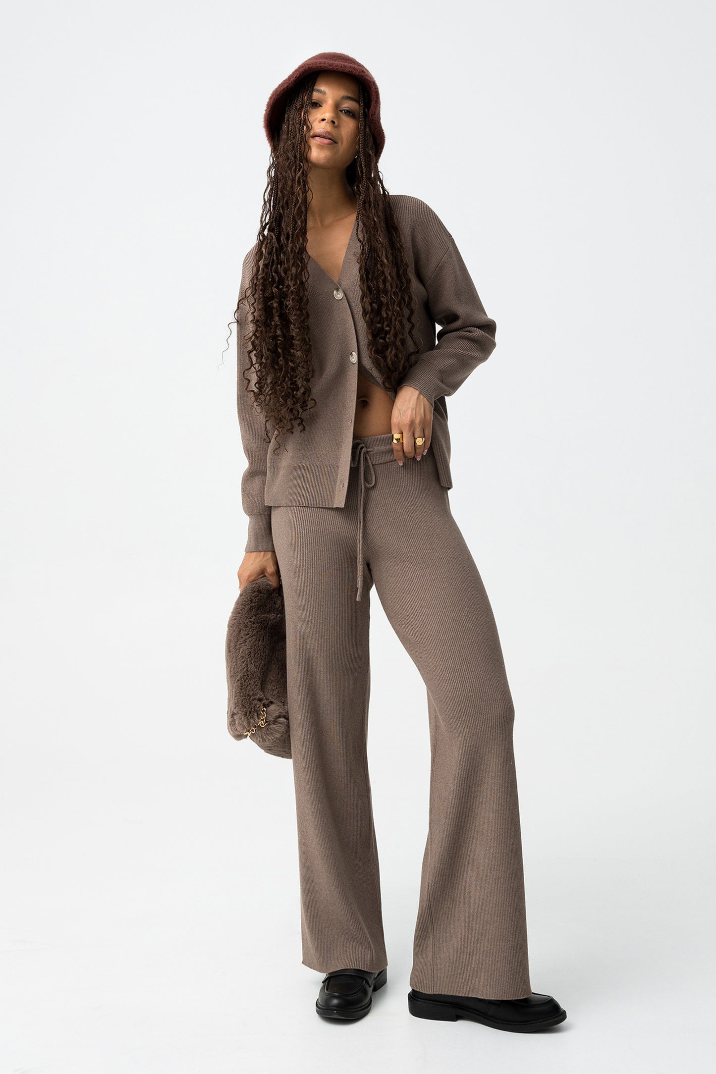 PANTALONES RECTOS DE PUNTO CANALÉ TIFFOSI