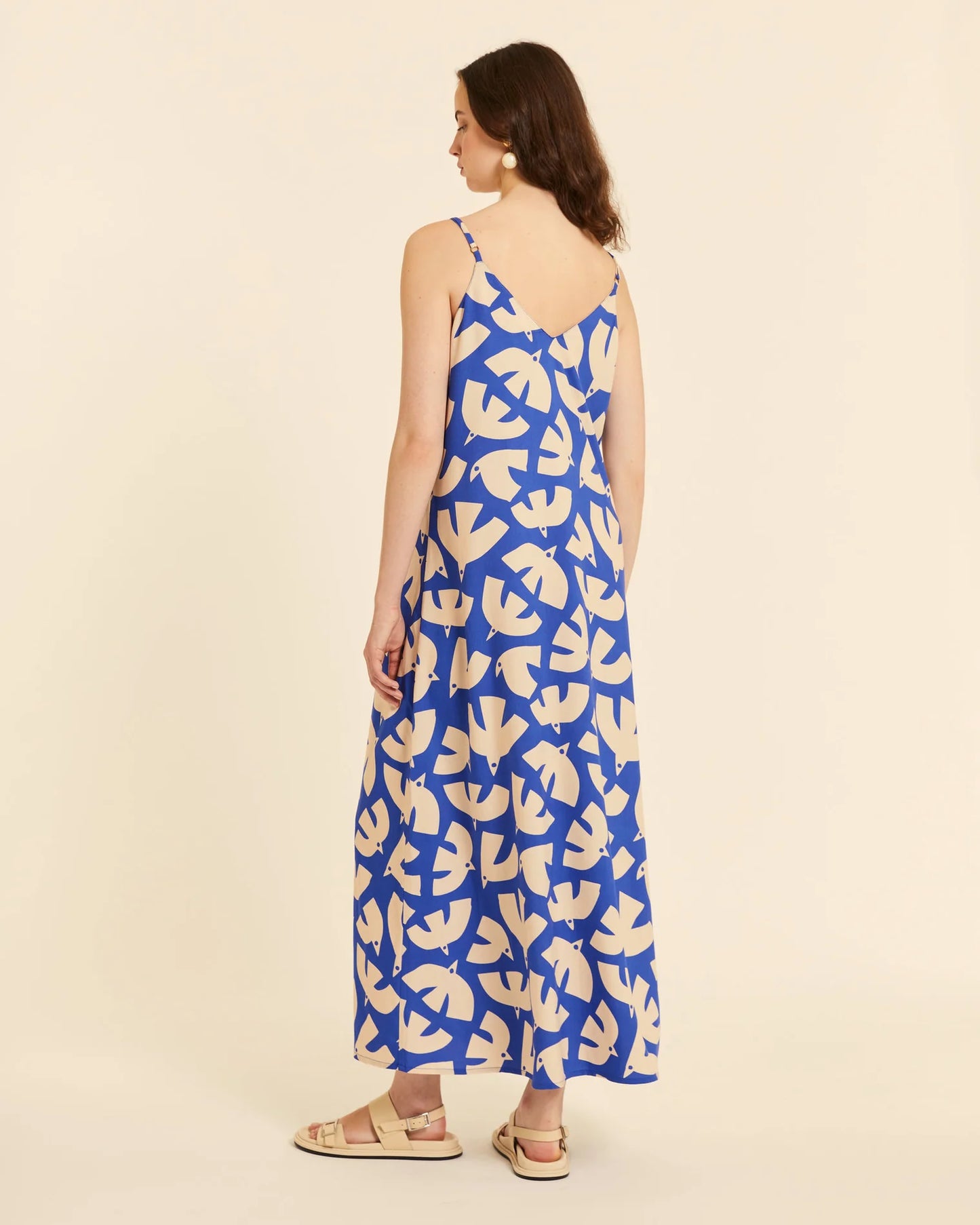 VESTIDO LARGO BLUE BIRDS PEPALOVES