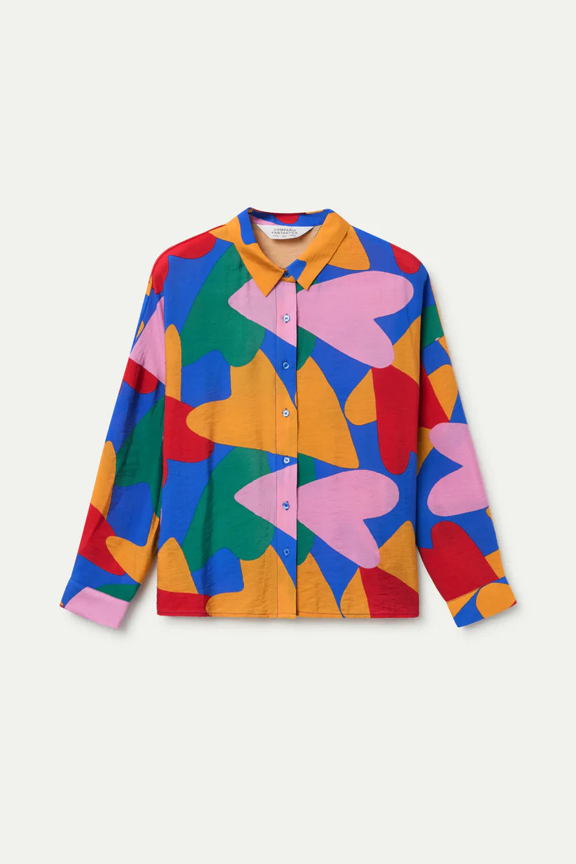 CAMISA CREPÉ LIGERO CON ESTAMPADO CUPIDO COMPAÑÍA FANTÁSTICA