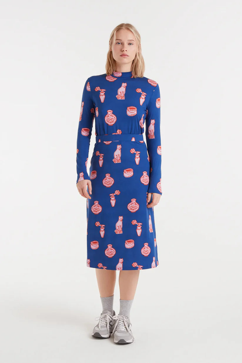 FALDA MIDI CON ESTAMPADO PORCELAIN COMPAÑÍA FANTÁSTICA