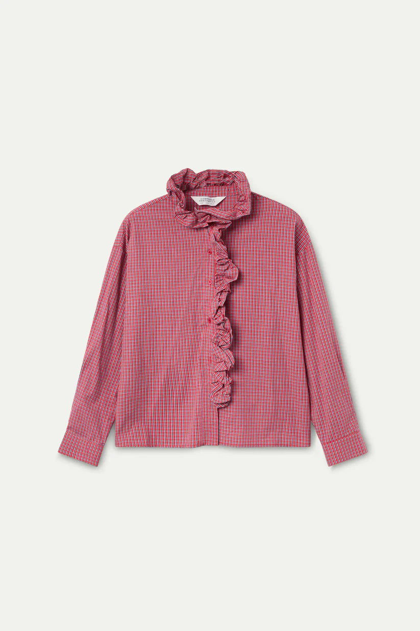 CAMISA 100% ALGODÓN CUADRO VICHY ROJO COMPAÑÍA FANTÁSTICA