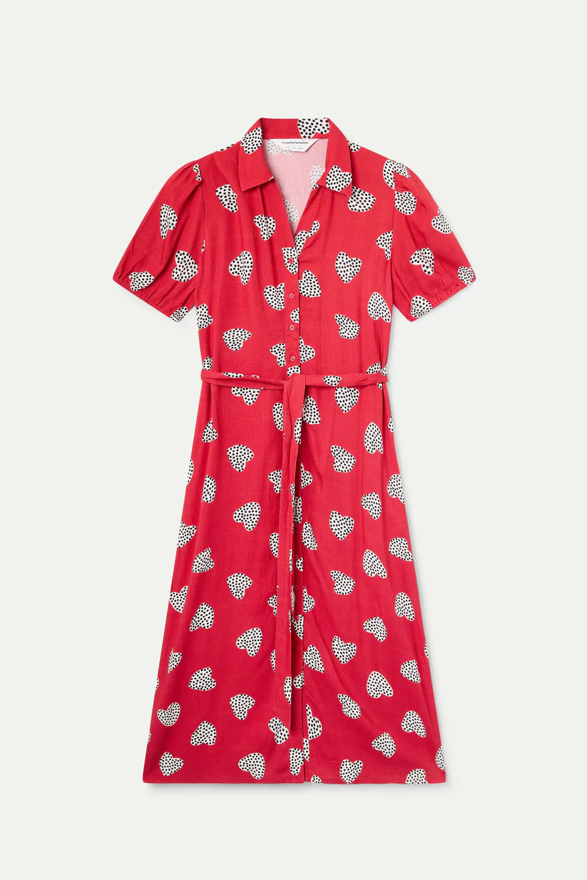 VESTIDO MIDI ESTAMPADO HARMONY RED COMPAÑÍA FANTÁSTICA