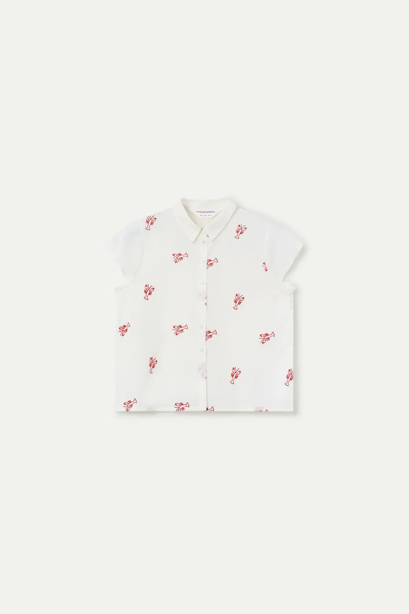 CAMISA BORDADO LANGOSTA ROJA COMPAÑÍA FANTÁSTICA