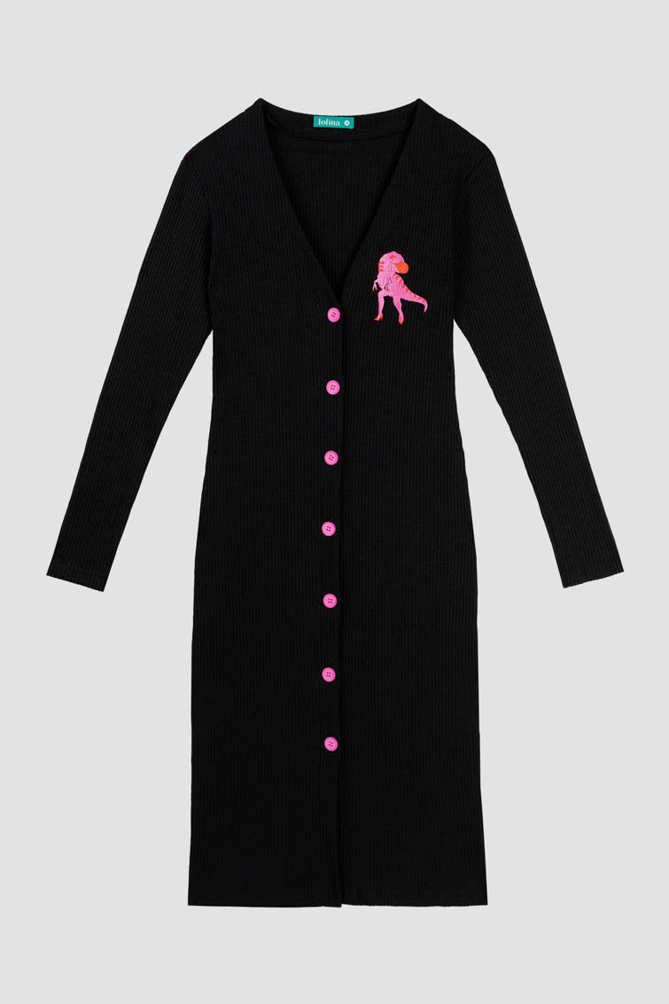 VESTIDO MIDI CANALÉ FEM REX LOLINA