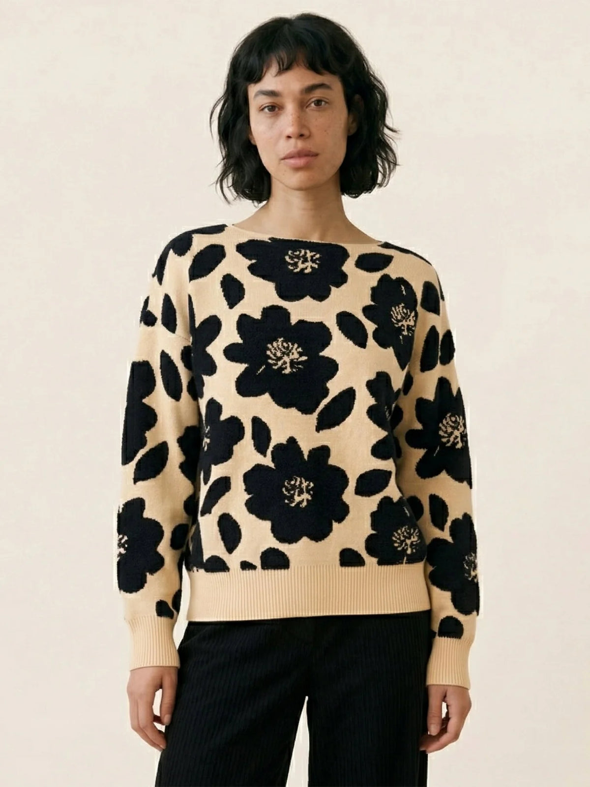 JERSEY FLORAL BEIGE PEPALOVES