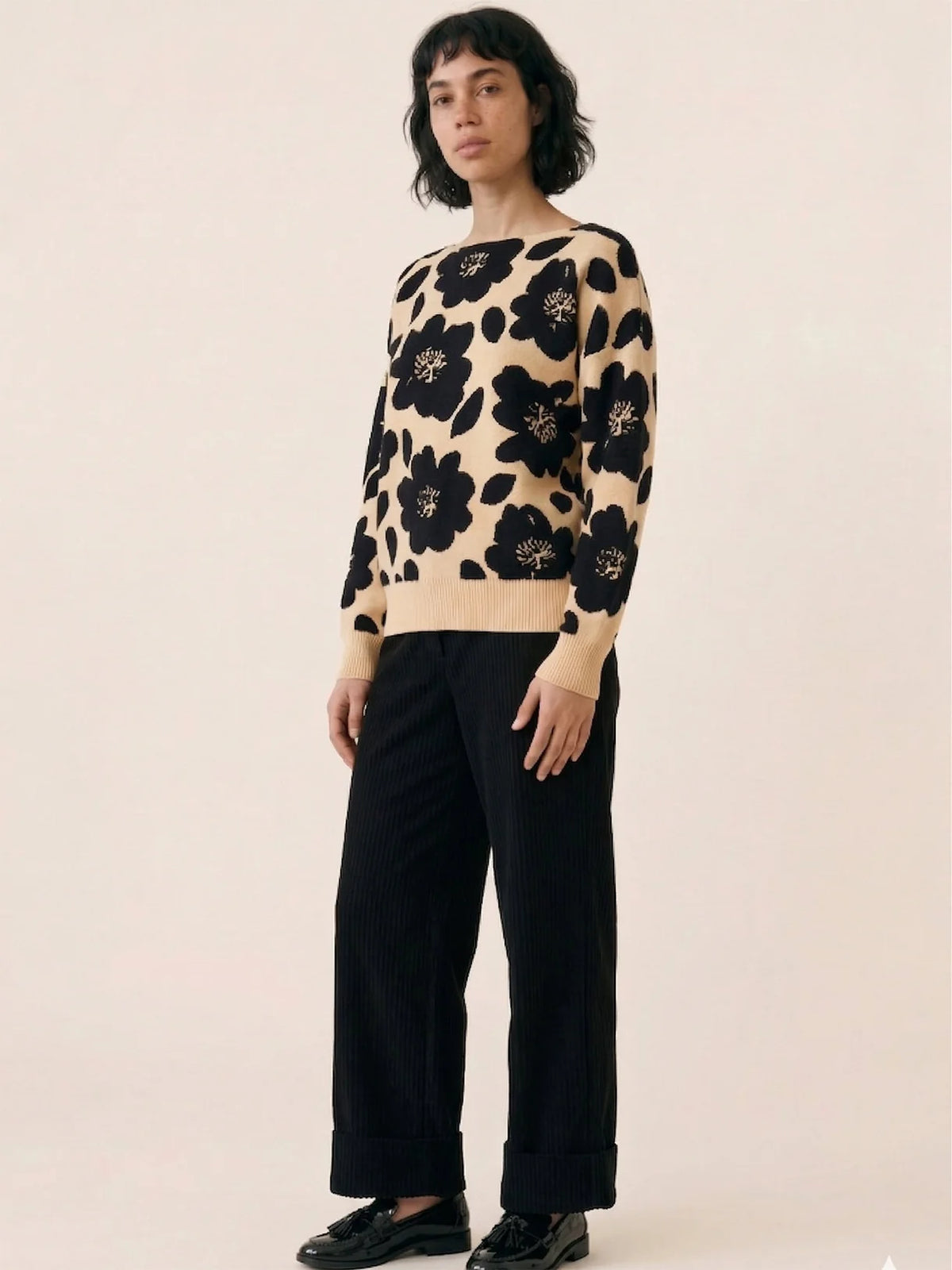 JERSEY FLORAL BEIGE PEPALOVES