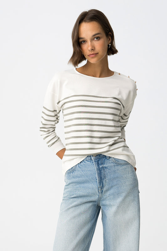 CAMISETA RAYAS Y BOTONES TIFFOSI