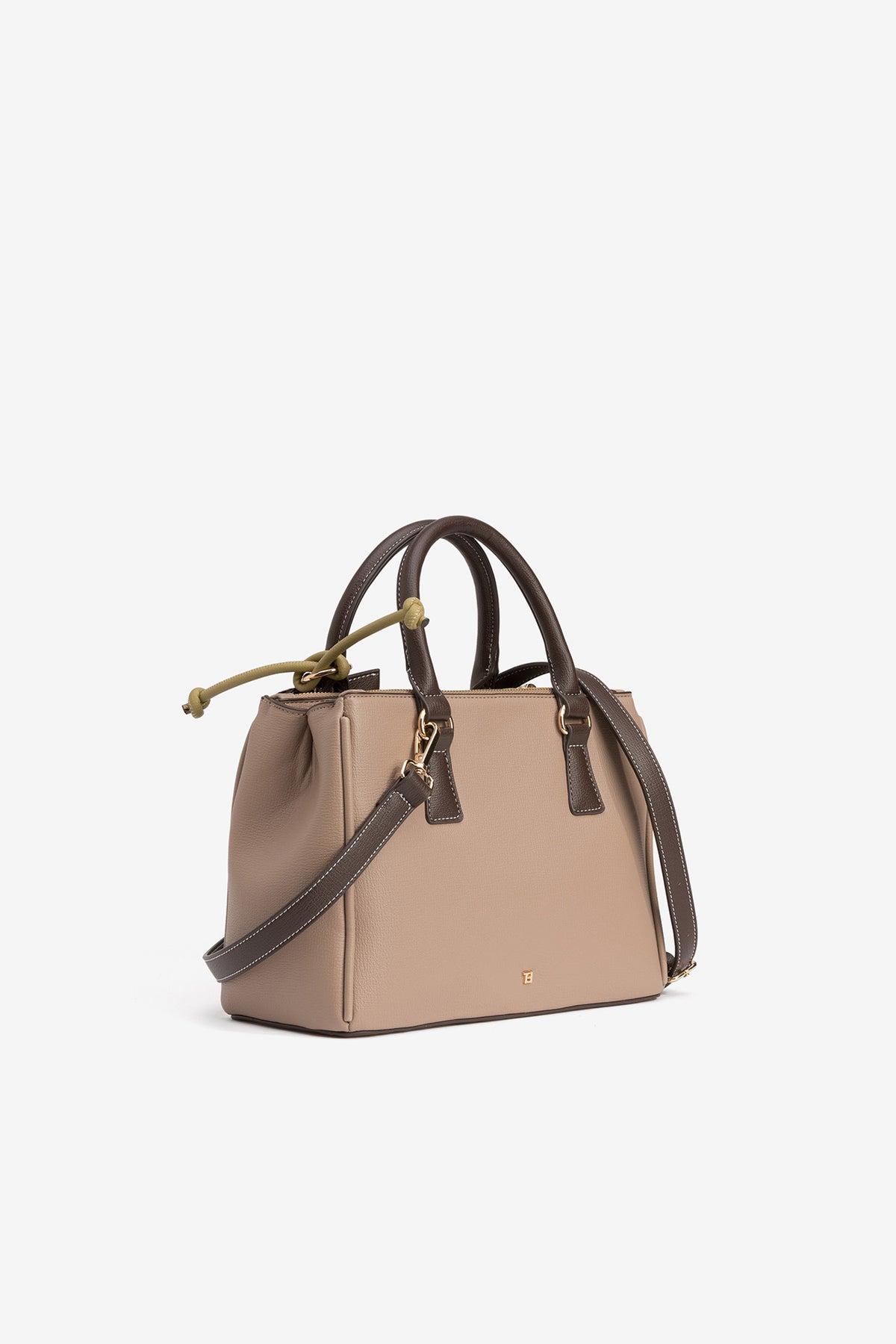 BOLSO BEIGE ASA MARRÓN TIFFOSI