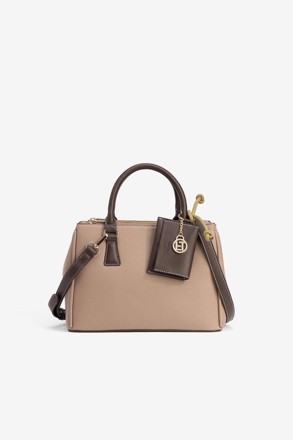 BOLSO BEIGE ASA MARRÓN TIFFOSI