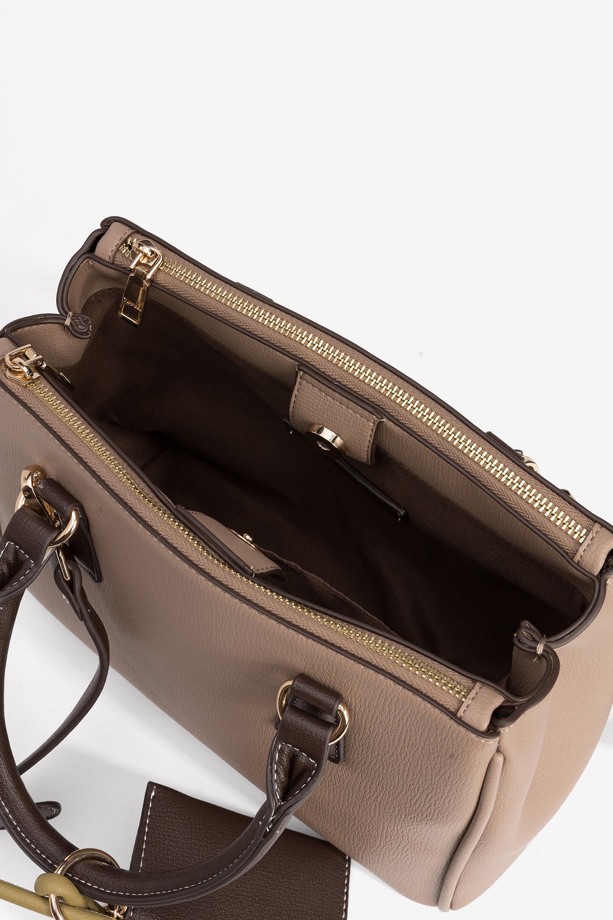 BOLSO BEIGE ASA MARRÓN TIFFOSI