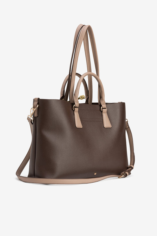 BOLSO CHOCOLATE DISEÑO OFFICE TIFFOSI