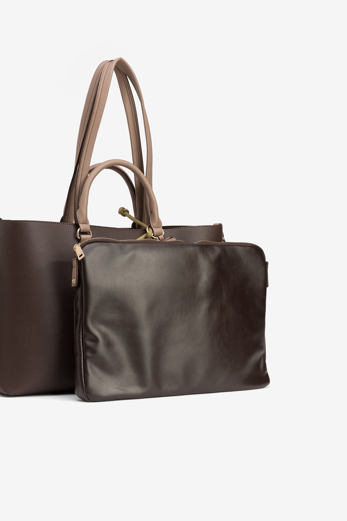 BOLSO CHOCOLATE DISEÑO OFFICE TIFFOSI