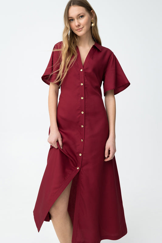 VESTIDO CAMISERO ROJO TIFFOSI