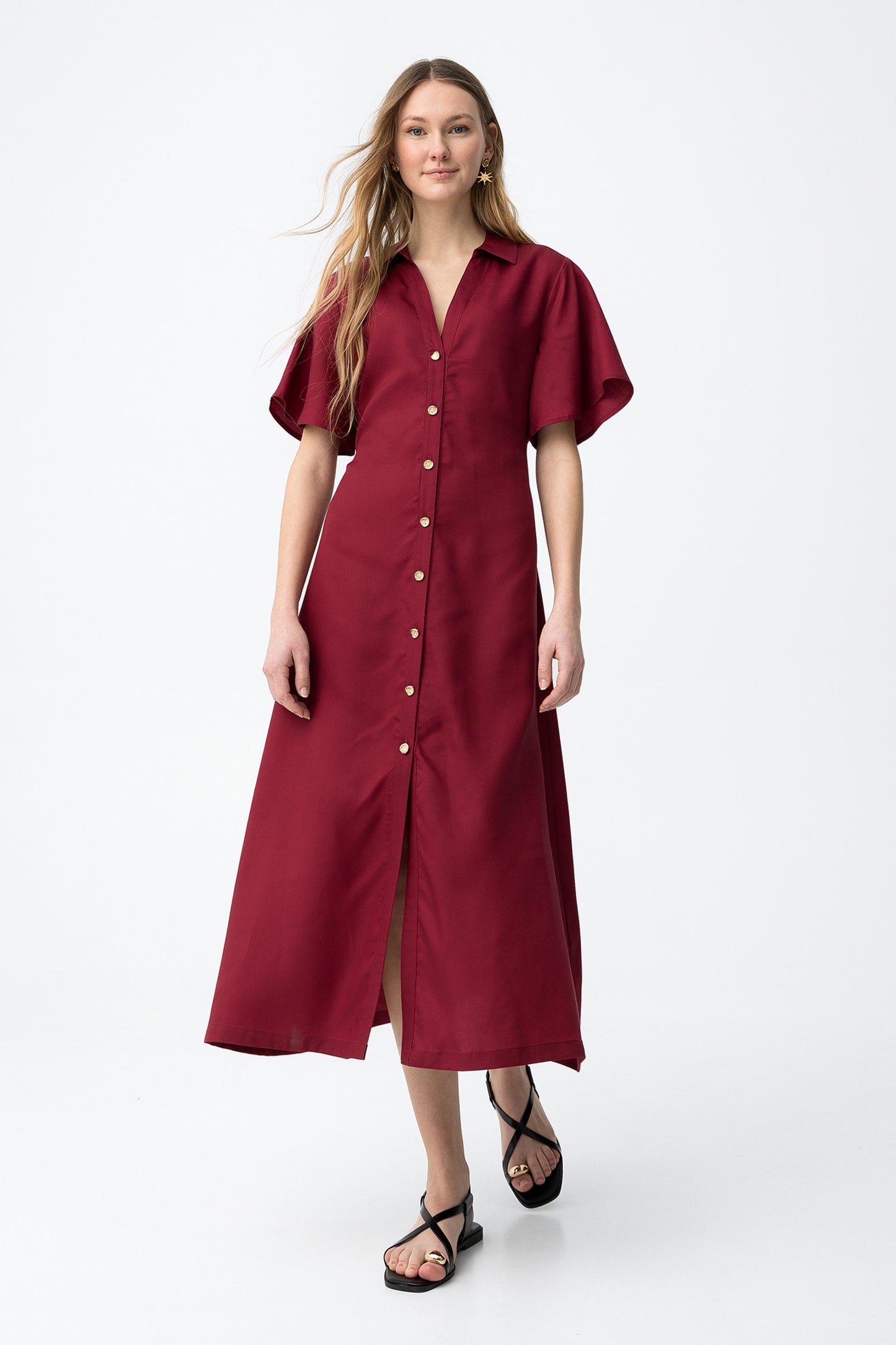 VESTIDO CAMISERO ROJO TIFFOSI