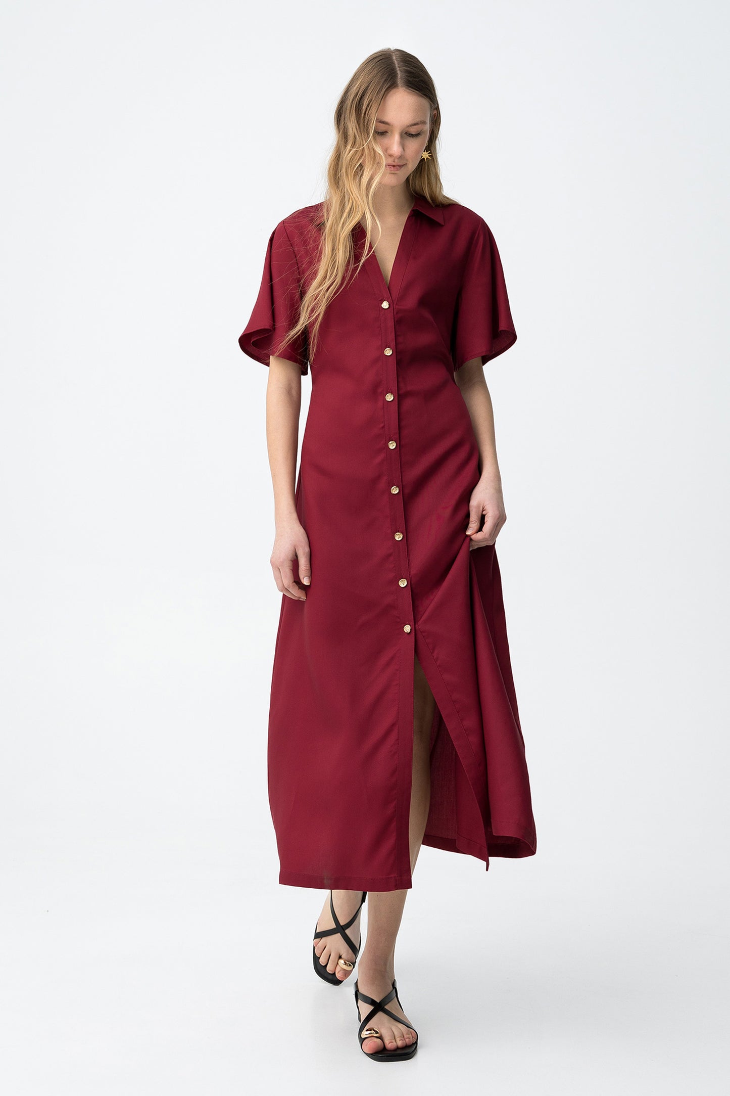 VESTIDO CAMISERO ROJO TIFFOSI