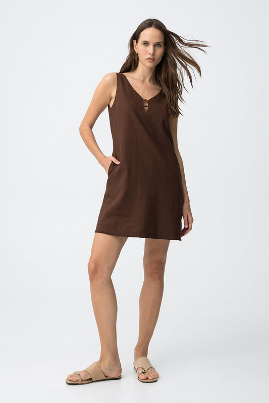 VESTIDO MARRÓN CHOCOLATE PATAGONIA TIFFOSI