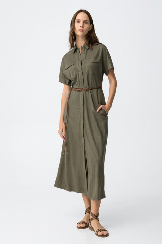 VESTIDO VERDE CAMISERO TIFFOSI
