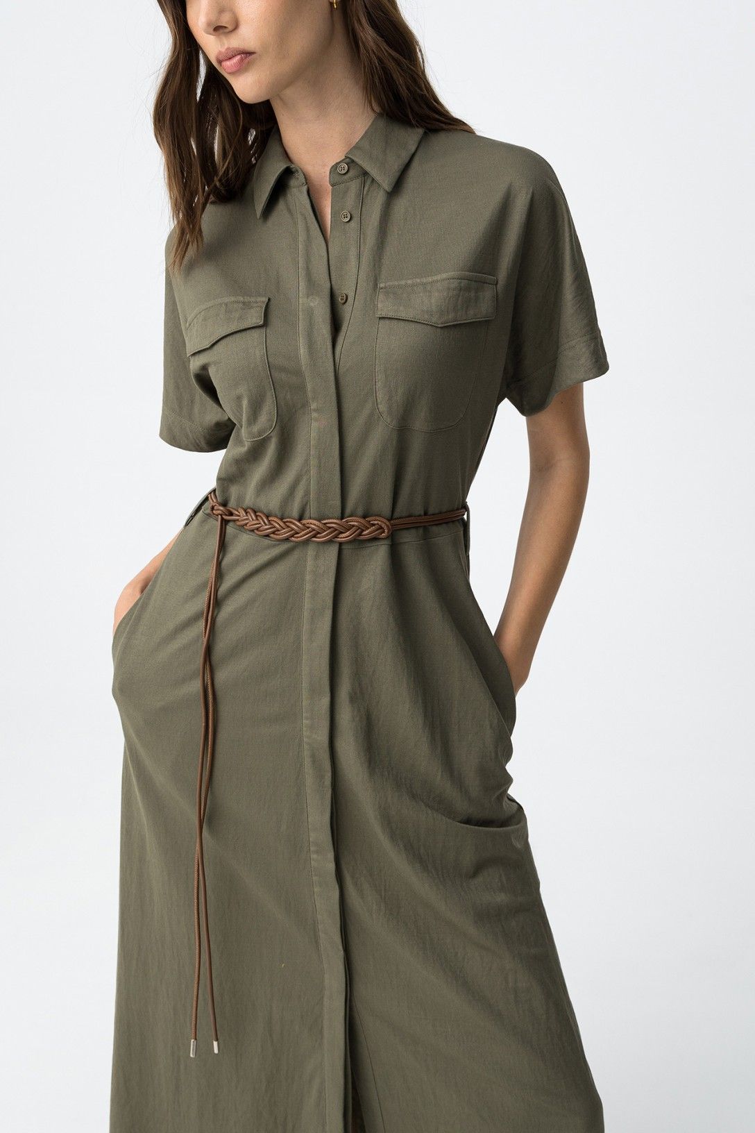 VESTIDO VERDE CAMISERO TIFFOSI