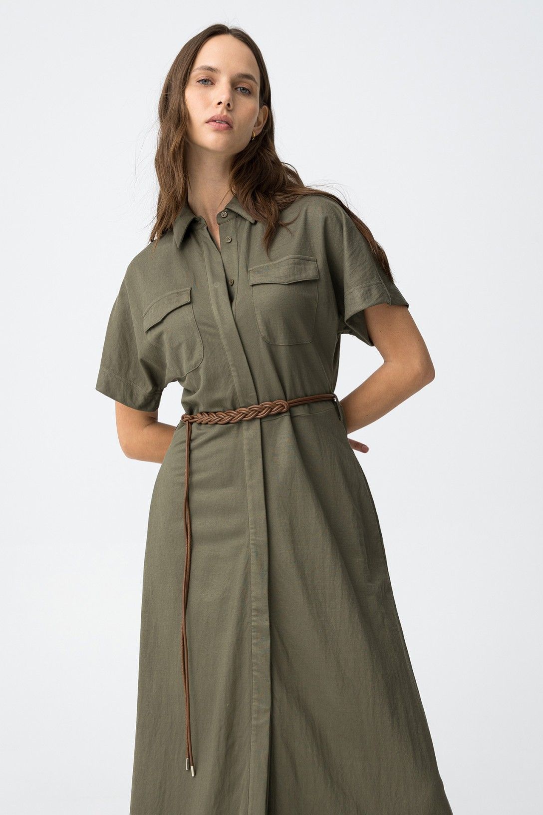 VESTIDO VERDE CAMISERO TIFFOSI