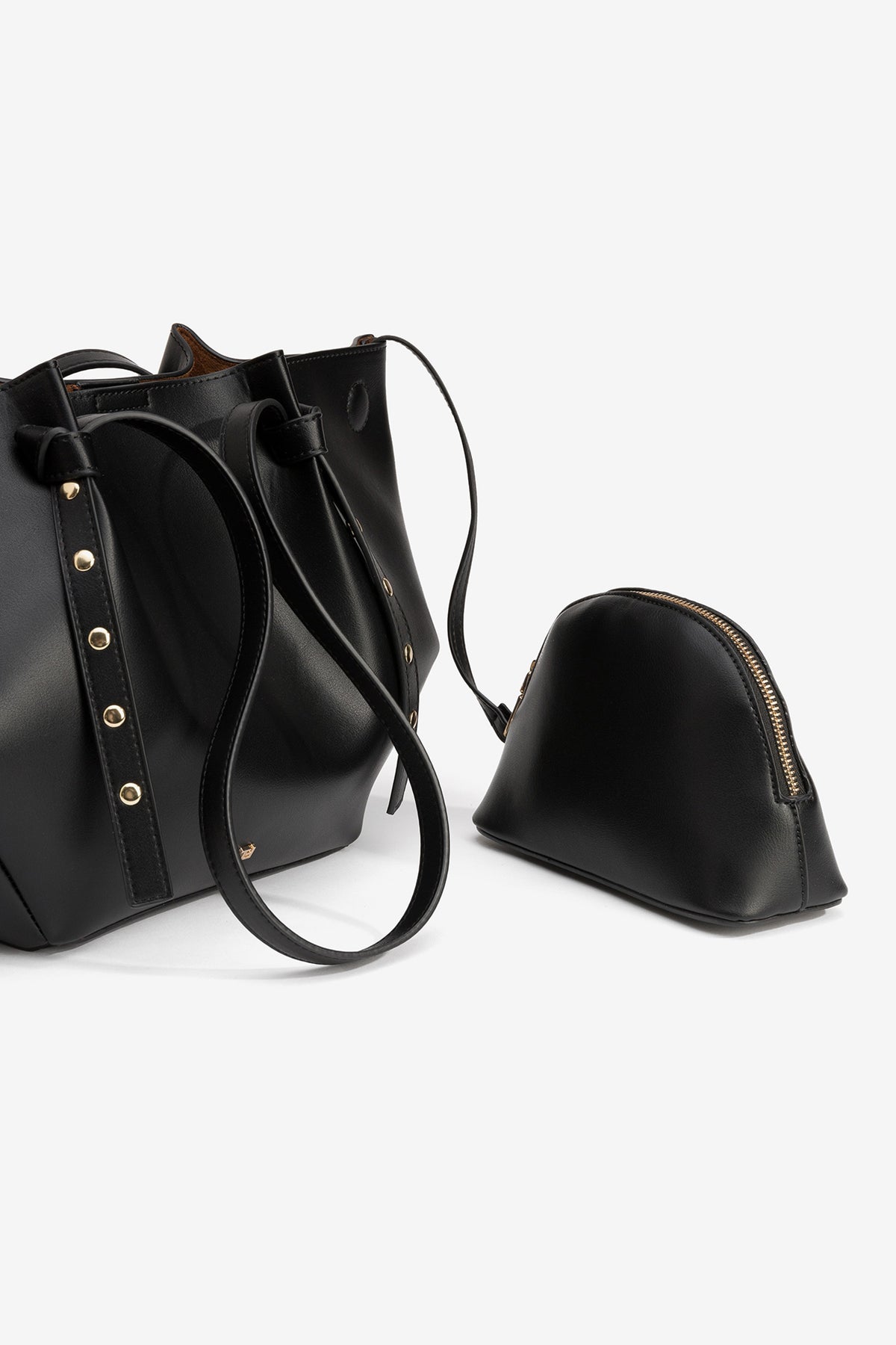 BOLSO SHOPPER NEGRO MINIMALISTA TIFFOSI