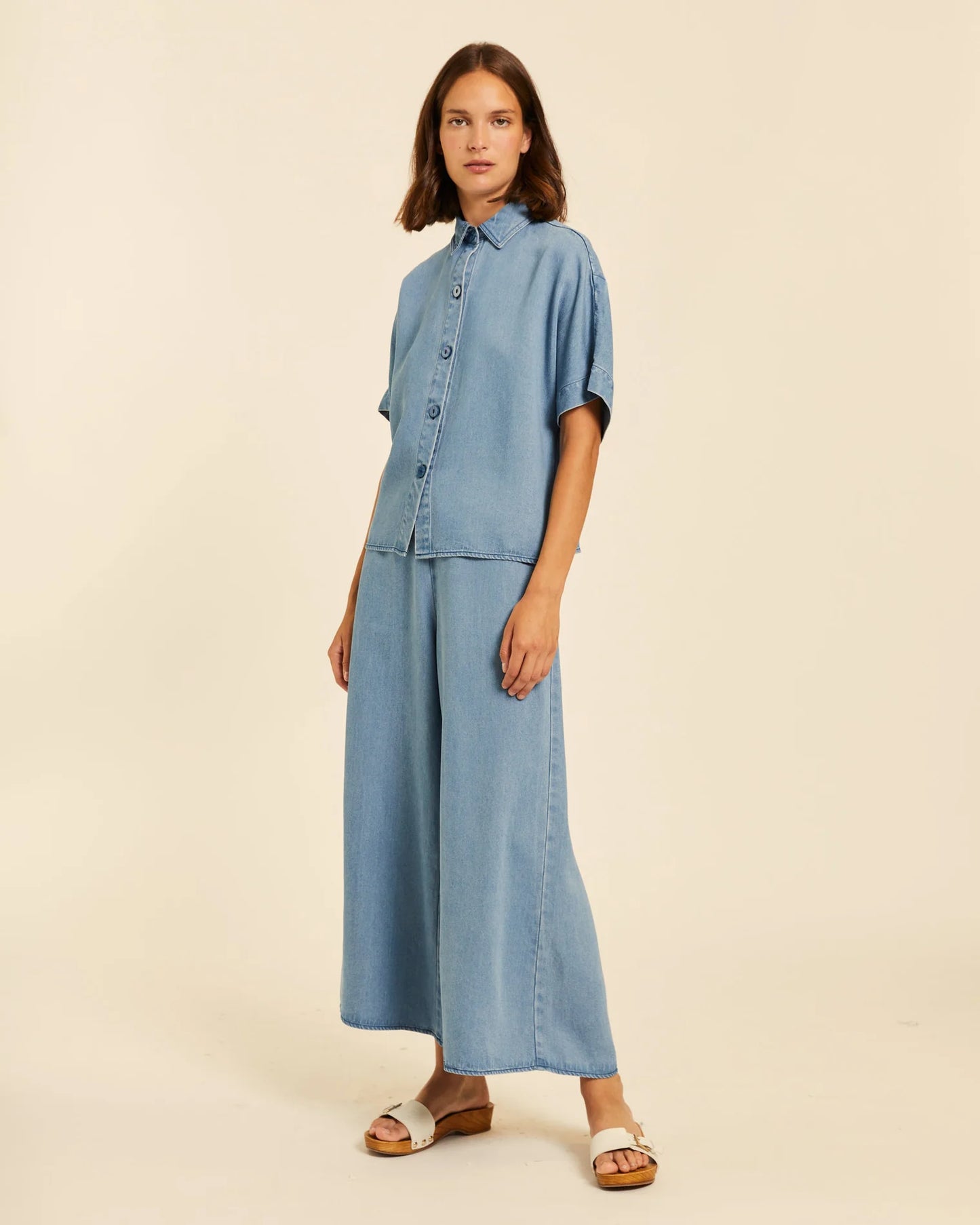 CAMISA MANGA CORTA DENIM PEPALOVES