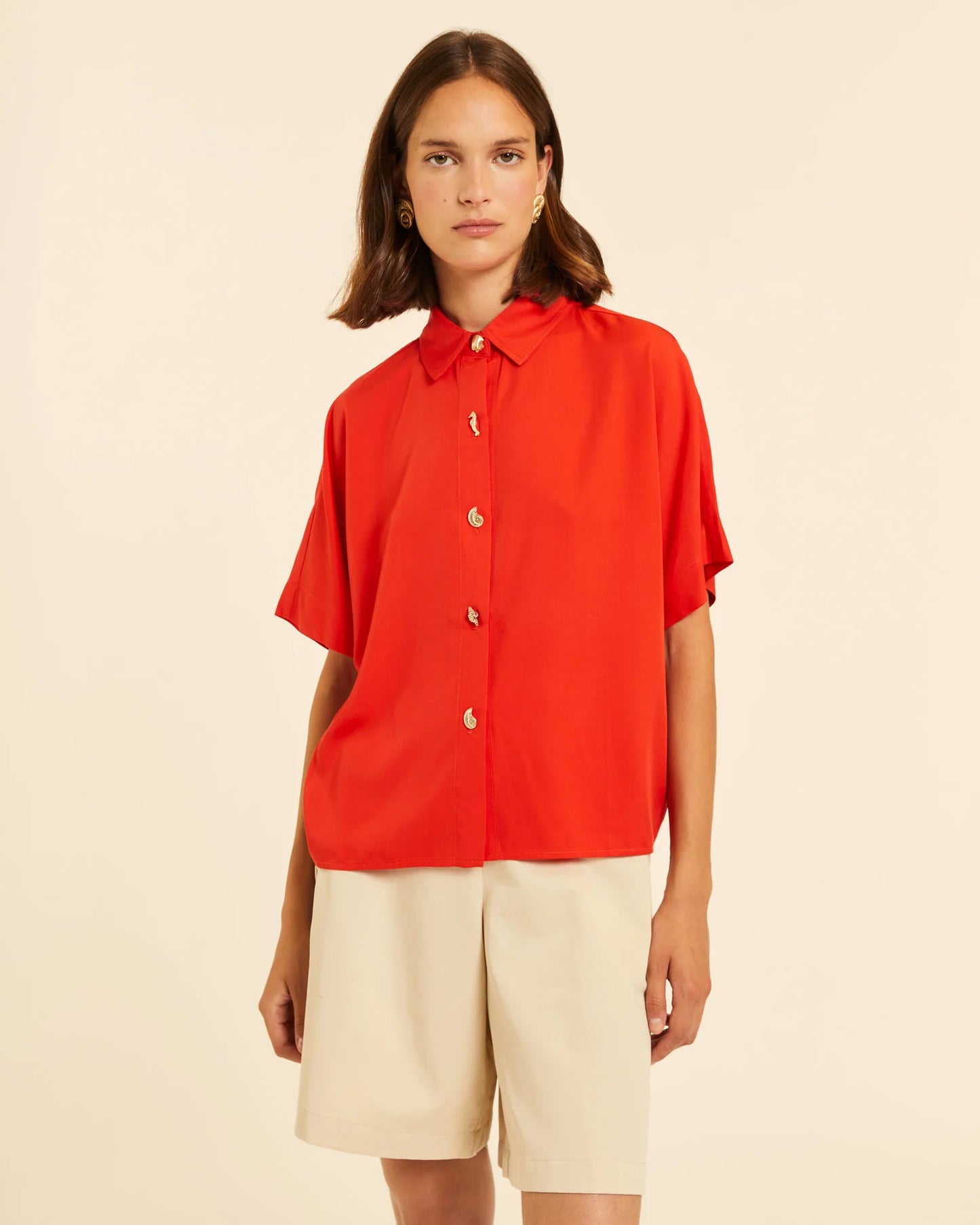 CAMISA DE MANGA CORTA ROJA PEPALOVES