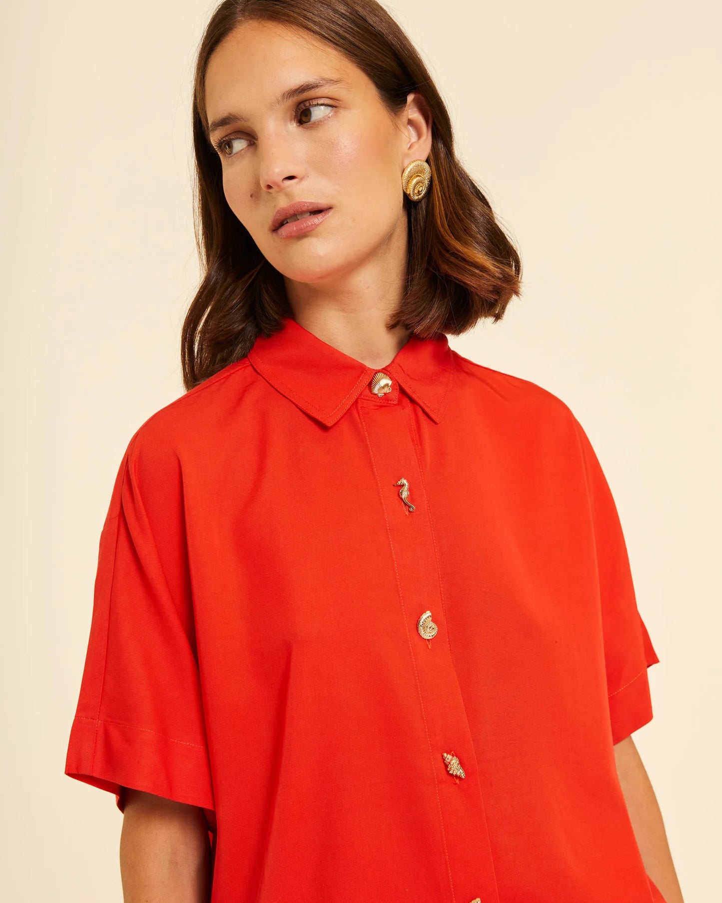 CAMISA DE MANGA CORTA ROJA PEPALOVES