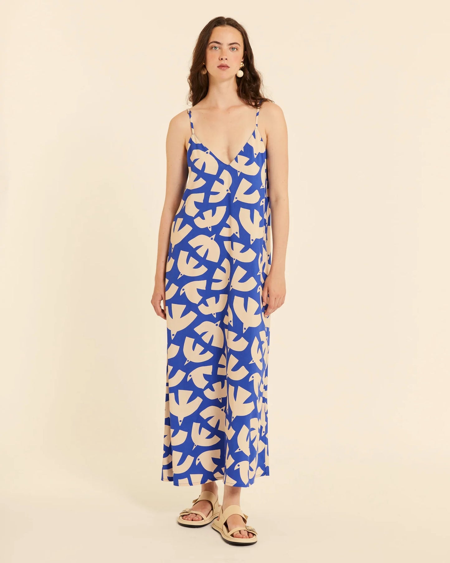 VESTIDO LARGO BLUE BIRDS PEPALOVES