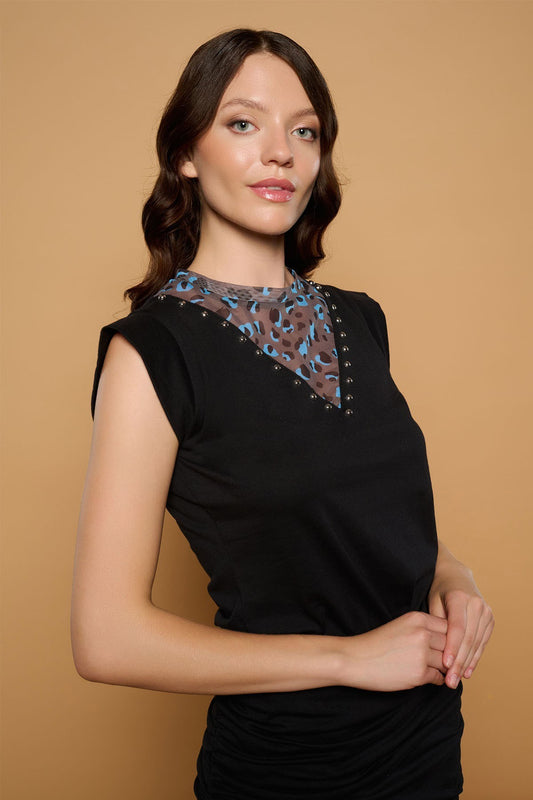 BLACK GENETTA TOP MINUETO