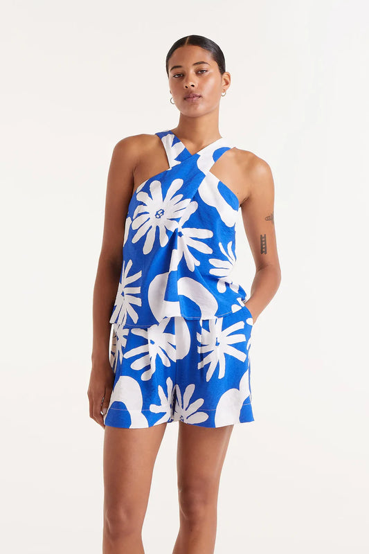 TOP HALTER FLORAL BLUET BLUE COMPAÑÍA FANTÁSTICA