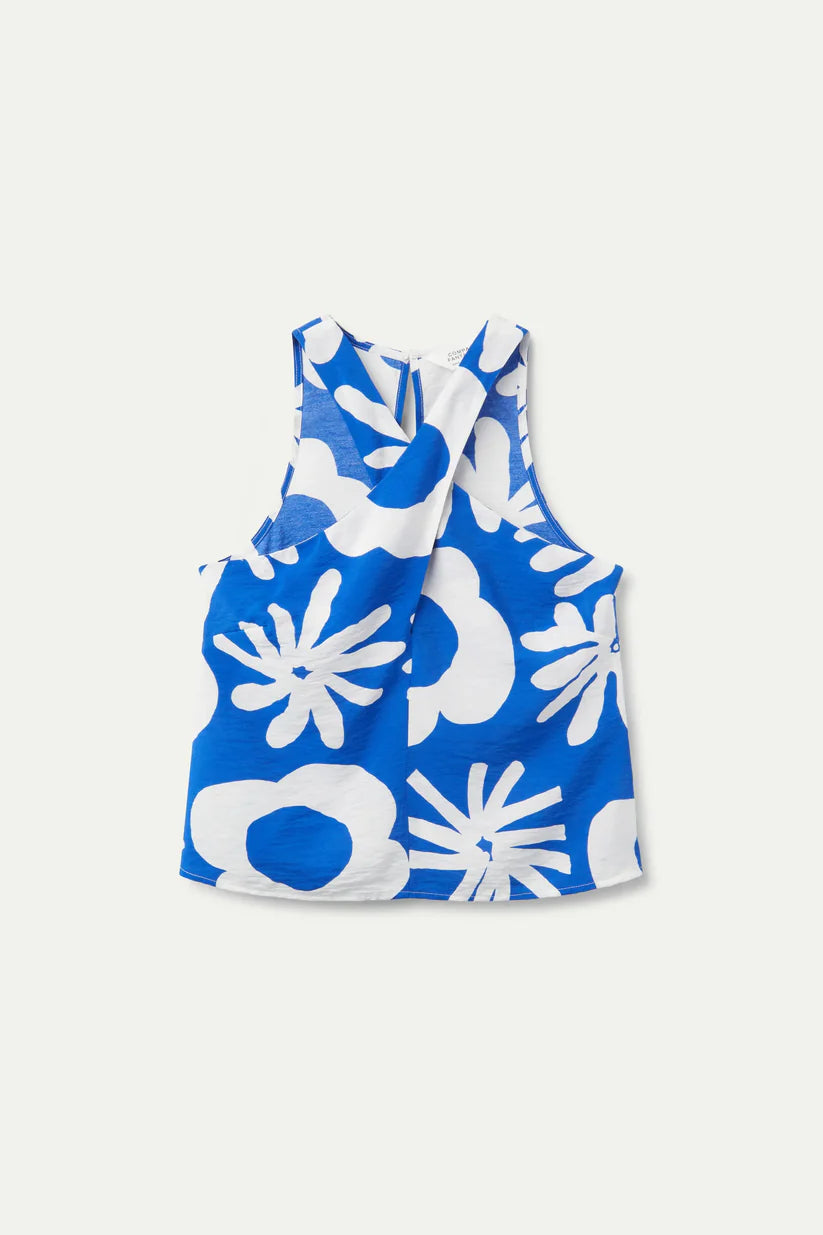 TOP HALTER FLORAL BLUET BLUE COMPAÑÍA FANTÁSTICA
