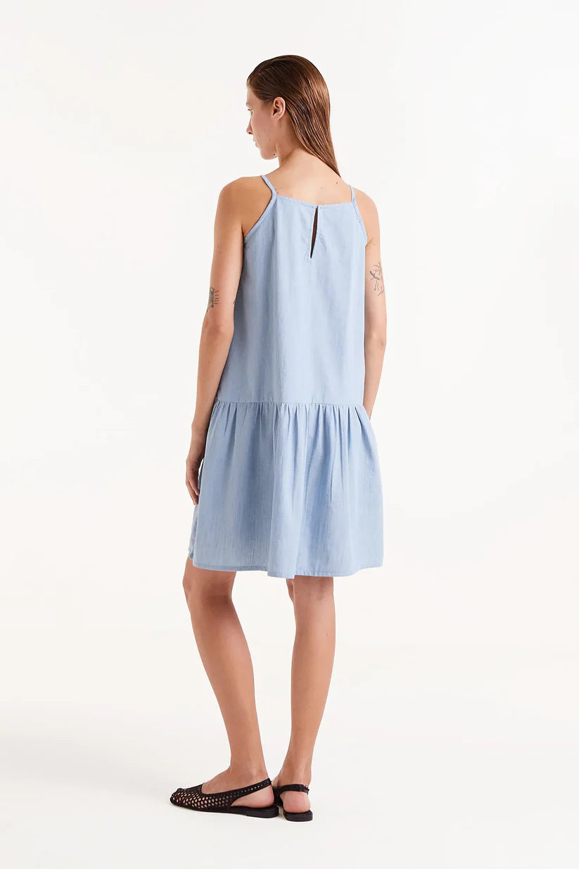 VESTIDO CORTO TIRANTES EFECTO DENIM COMPAÑÍA FANTÁSTICA