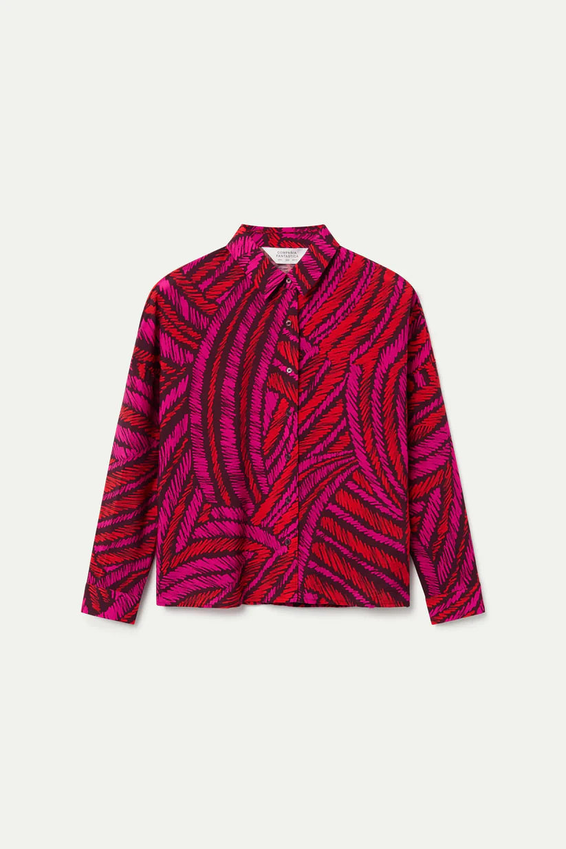 CAMISA CREPÉ LIGERO ESTAMPADO FEDORA COMPAÑÍA FANTÁSTICA