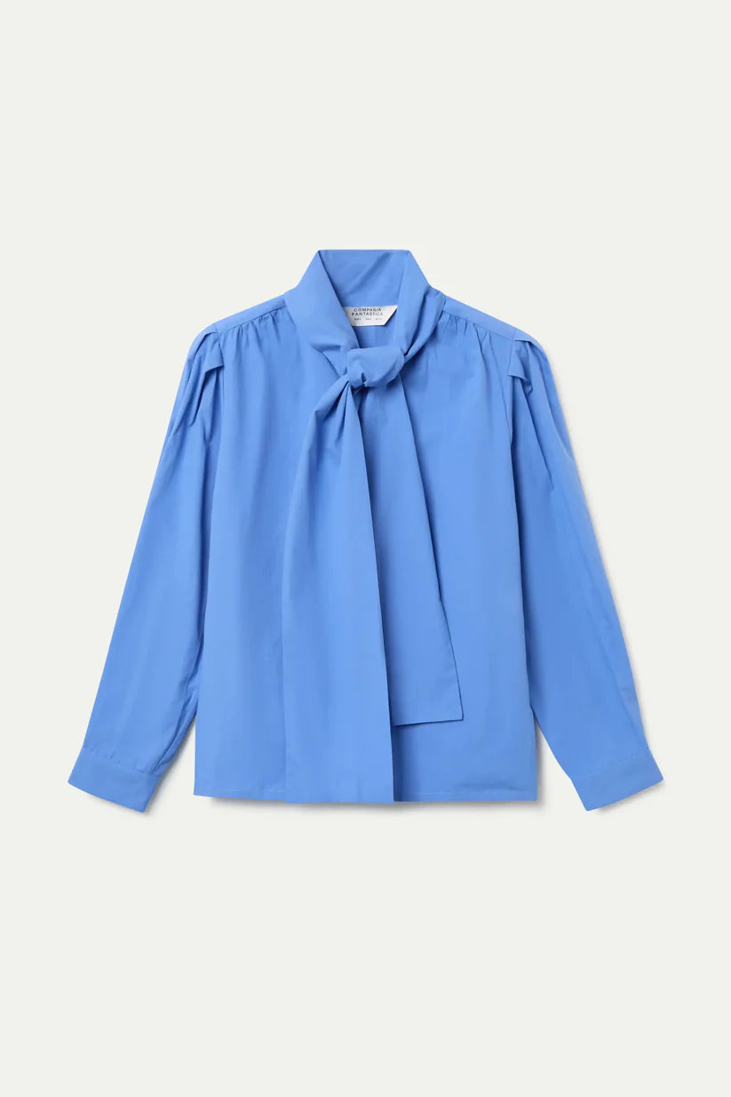 CAMISA 100% ALGODÓN LAZADA AZUL COMPAÑÍA FANTÁSTICA
