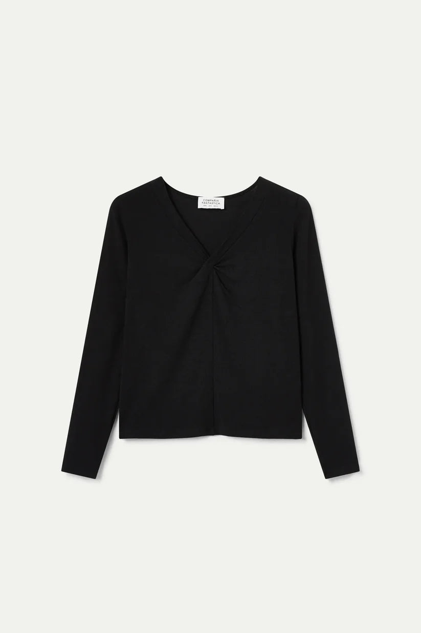 CAMISETA ANUDADA NEGRA COMPAÑÍA FANTÁSTICA