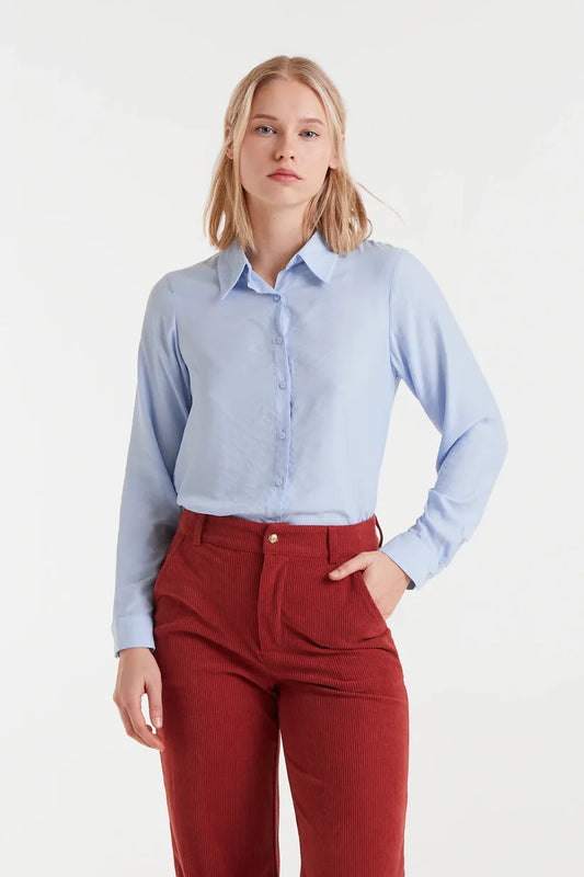 CAMISA FLUIDA AZUL COMPAÑÍA FANTÁSTICA