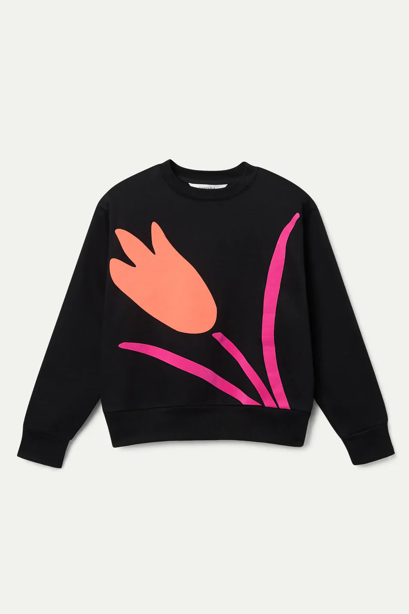 SUDADERA CON PRINT DE FLOR COMPAÑÍA FANTÁSTICA