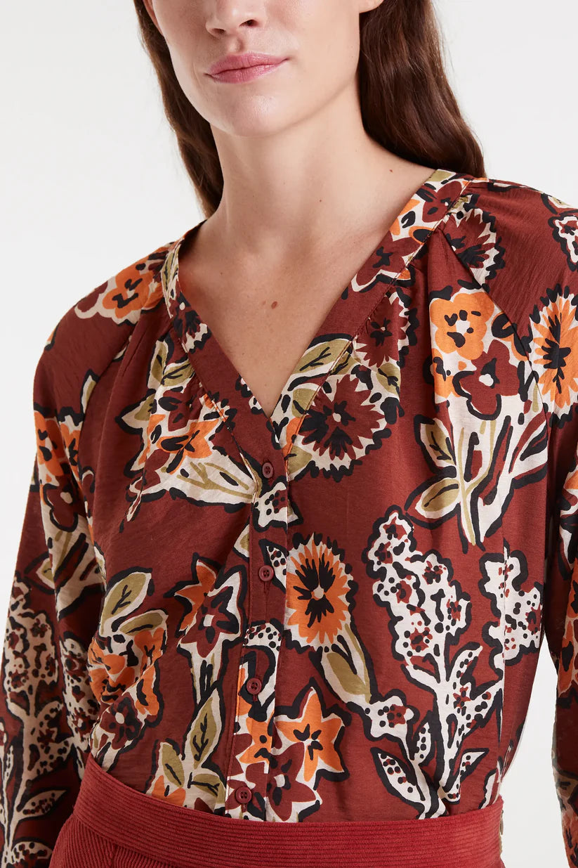 CAMISA CREPÉ LIGERO ESTAMPADO DAISY COMPAÑÍA FANTÁSTICA