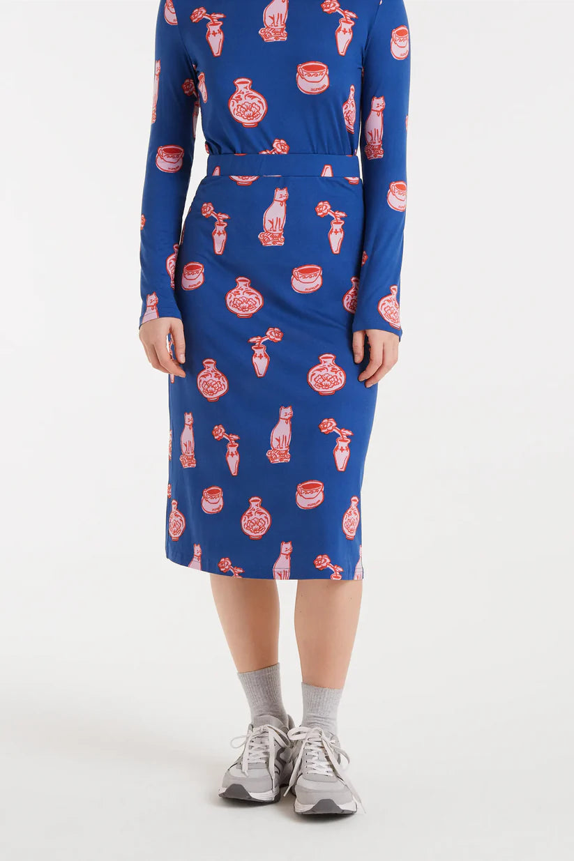 FALDA MIDI CON ESTAMPADO PORCELAIN COMPAÑÍA FANTÁSTICA