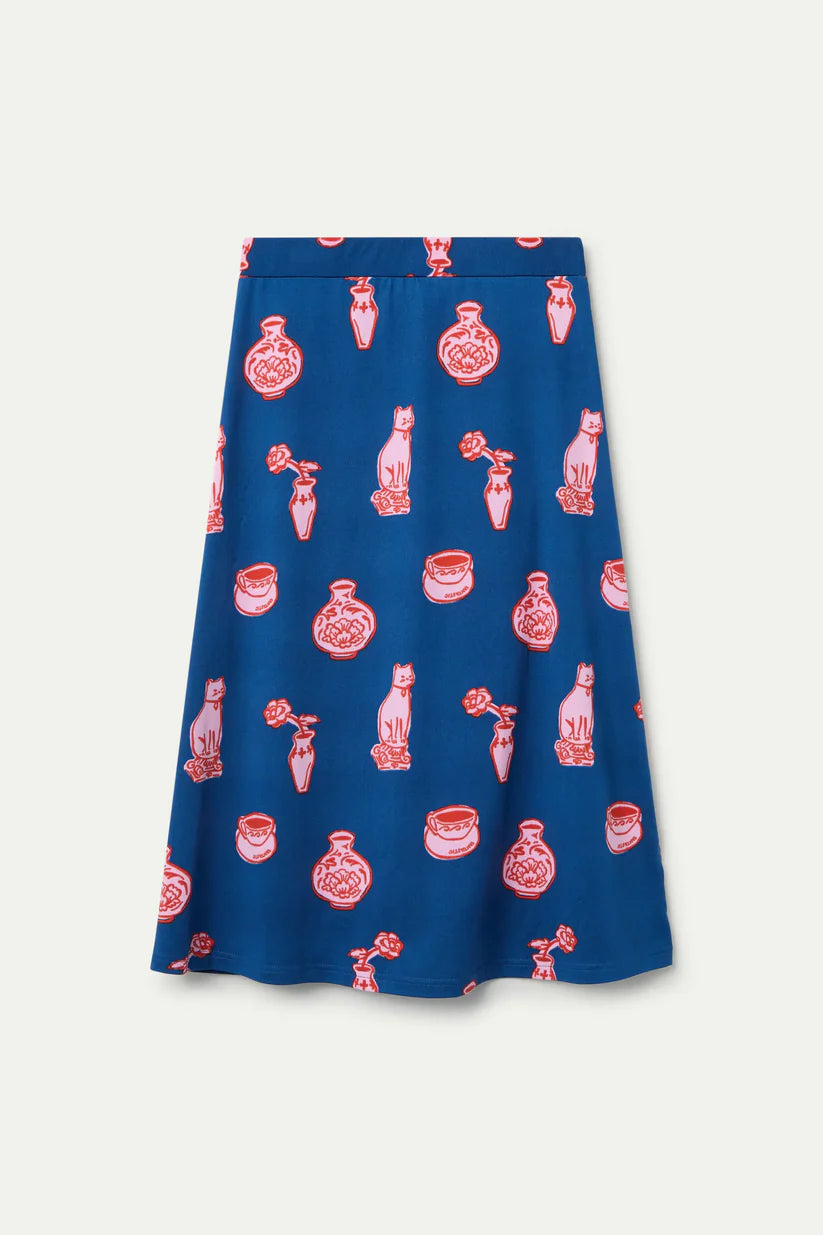 FALDA MIDI CON ESTAMPADO PORCELAIN COMPAÑÍA FANTÁSTICA