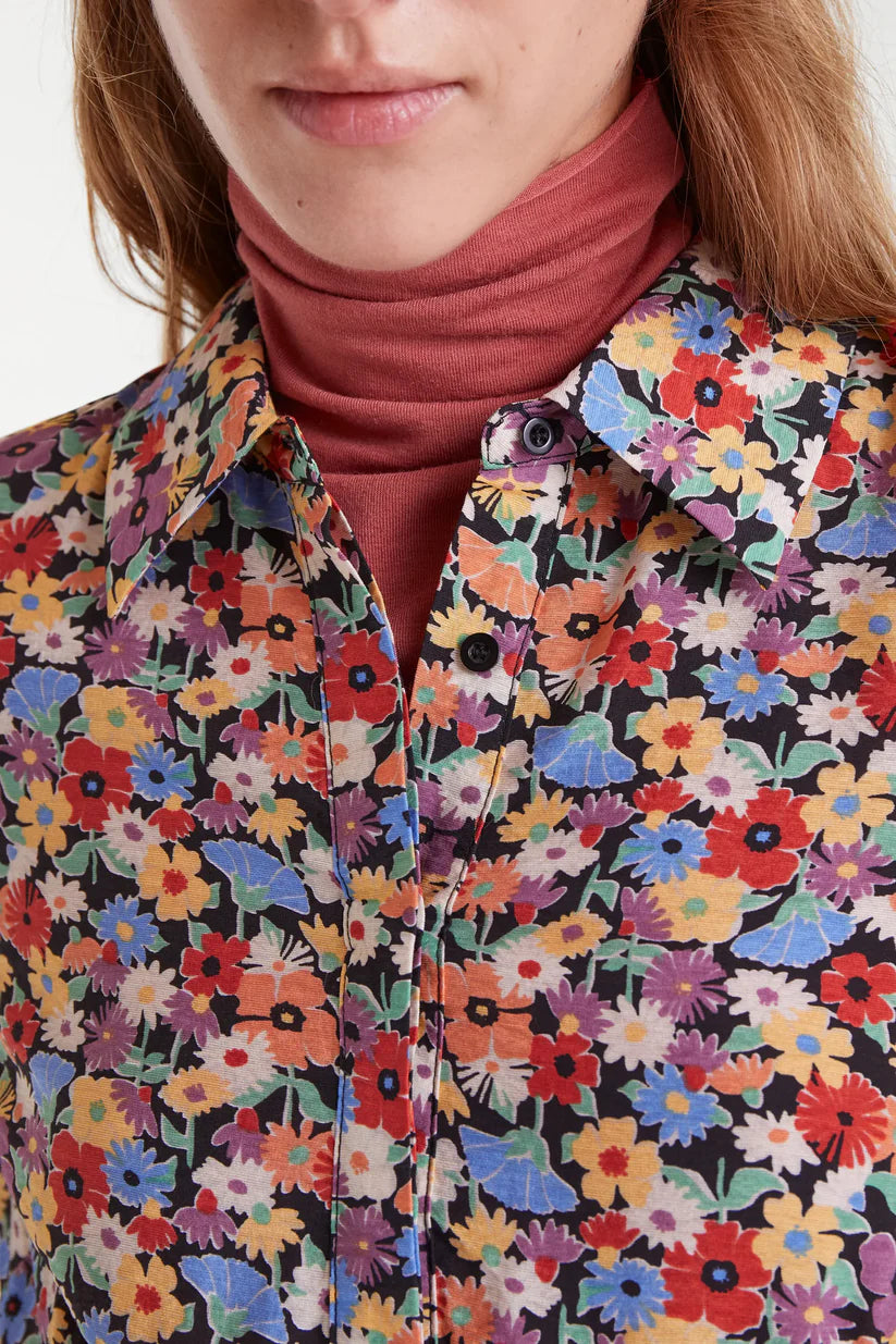 VESTIDO MIDI CREPÉ LIGERO CON ESTAMPADO HAMPTON SMALL COMPAÑÍA FANTÁSTICA