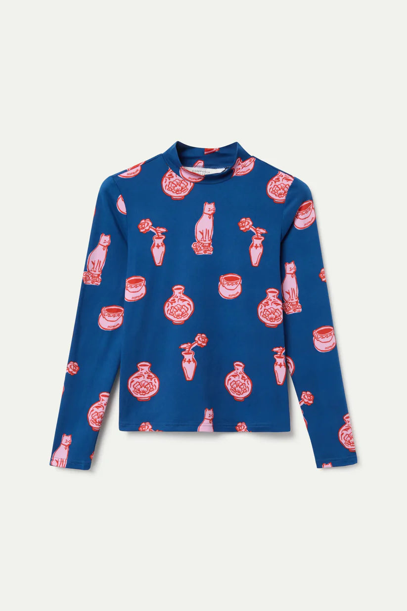 CAMISETA CON ESTAMPADO PORCELAIN COMPAÑÍA FANTÁSTICA