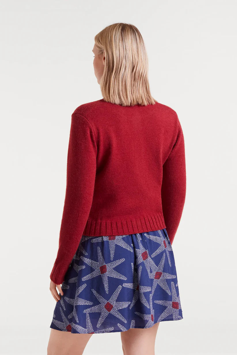 CÁRDIGAN DE PUNTO ROJO COMPAÑÍA FANTÁSTICA