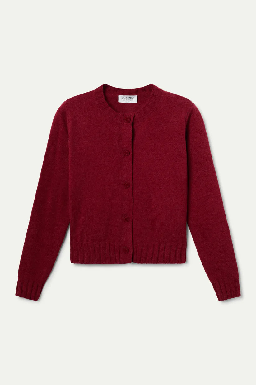 CÁRDIGAN DE PUNTO ROJO COMPAÑÍA FANTÁSTICA