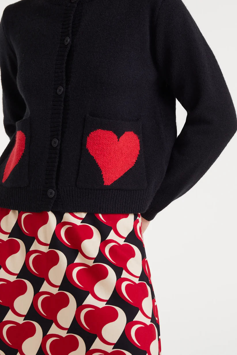 CÁRDIGAN JACQUARD ESTAMPADO HEART ATTACK SMALL COMPAÑÍA FANTÁSTICA