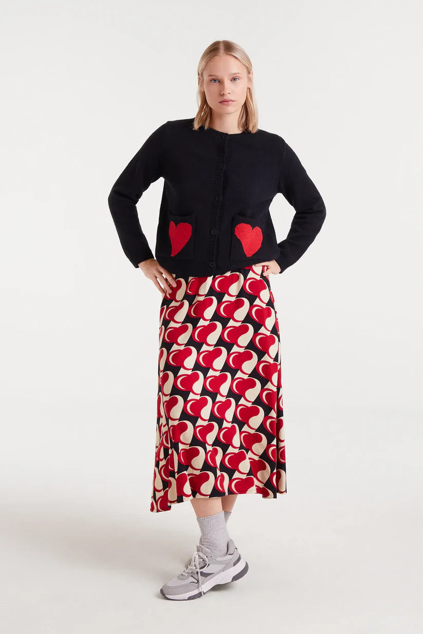 CÁRDIGAN JACQUARD ESTAMPADO HEART ATTACK SMALL COMPAÑÍA FANTÁSTICA