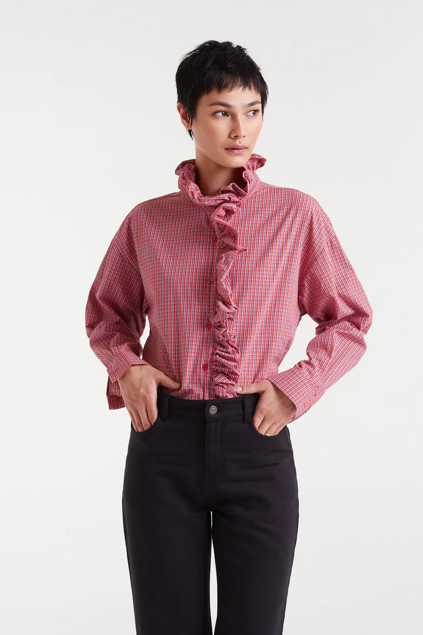 CAMISA 100% ALGODÓN CUADRO VICHY ROJO COMPAÑÍA FANTÁSTICA