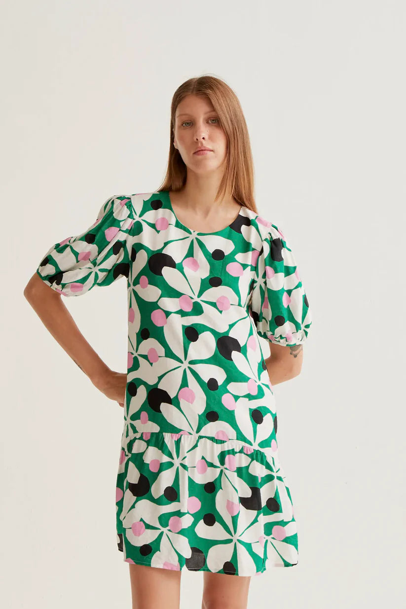 VESTIDO ESTAMPADO HOSTA COMPAÑÍA FANTÁSTICA