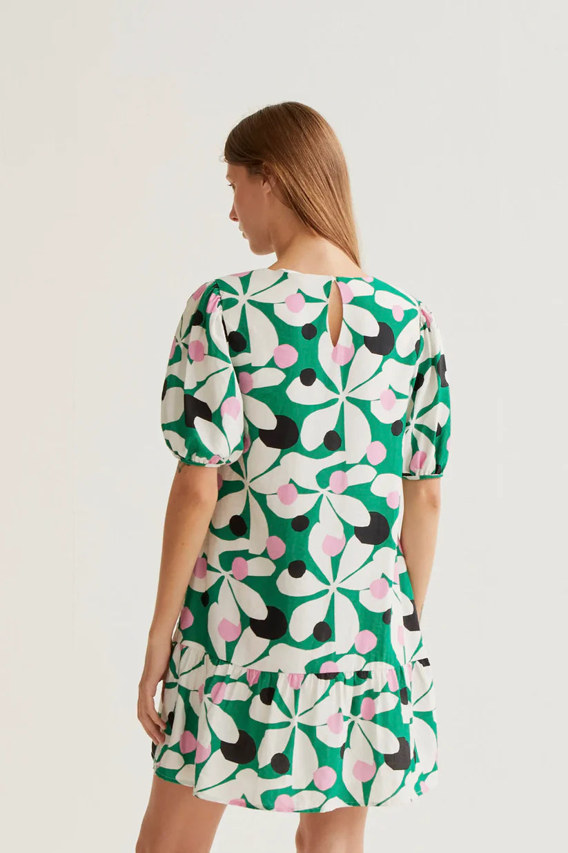 VESTIDO ESTAMPADO HOSTA COMPAÑÍA FANTÁSTICA