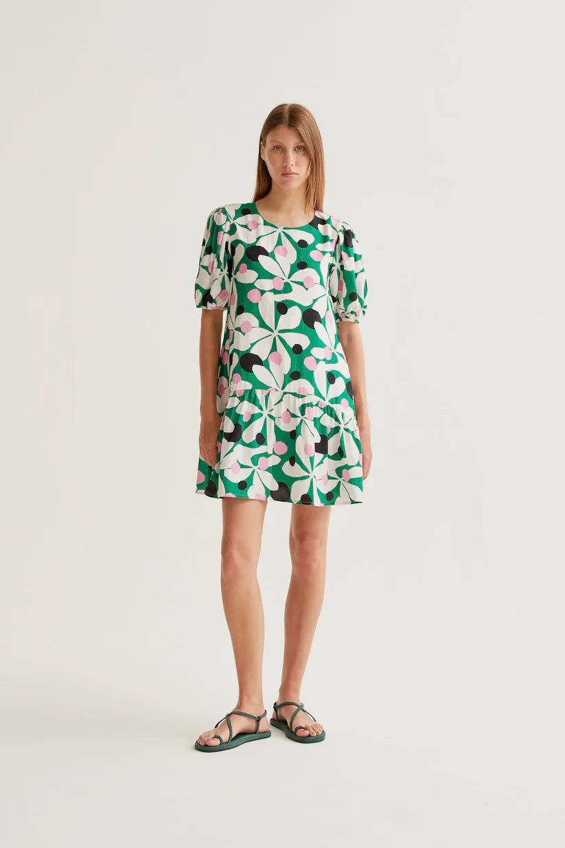 VESTIDO ESTAMPADO HOSTA COMPAÑÍA FANTÁSTICA